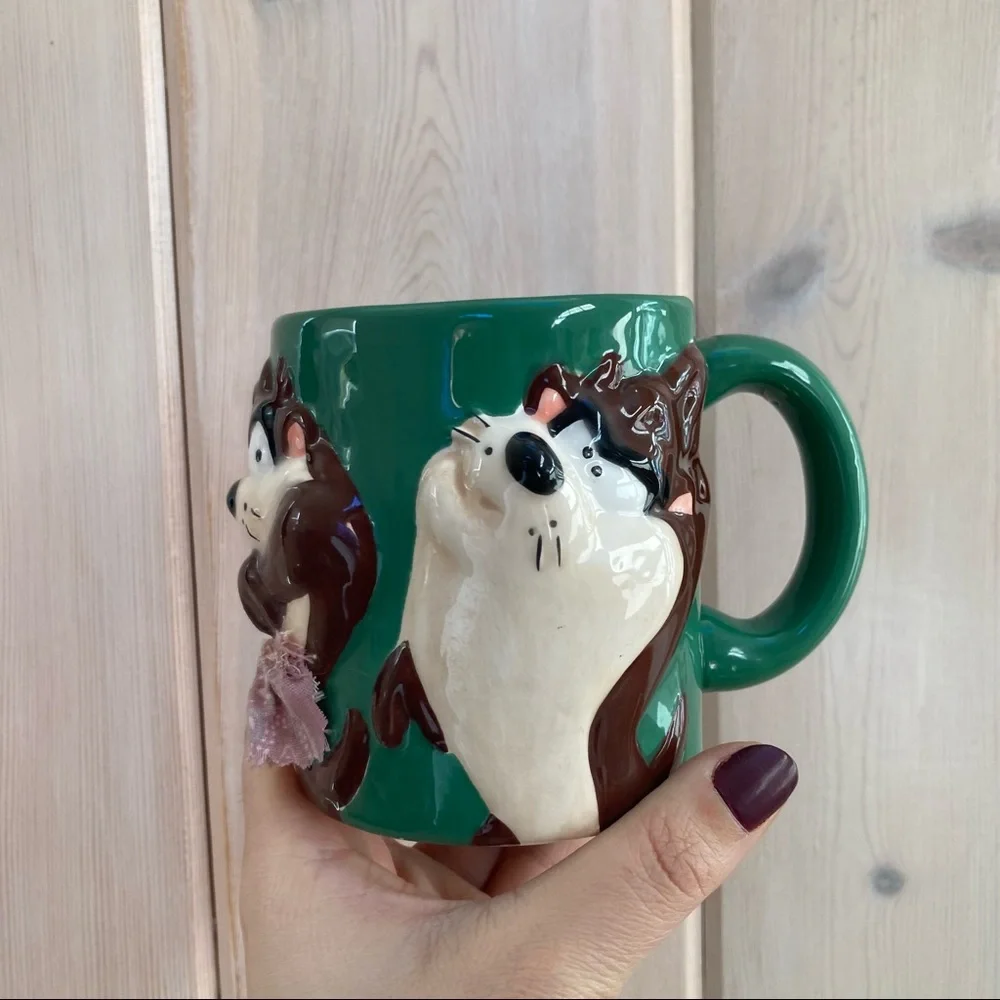 Tasmanian Devil Taz Looney Tunes Warner Bros Coffee and Tea Green Mug Cartoon